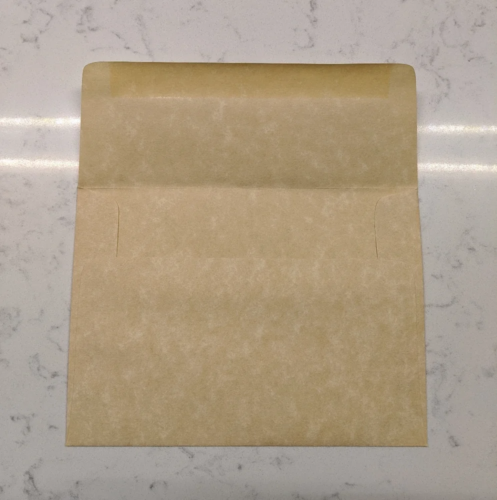 100 Pack Cream Brown A6 Invitation Envelopes Set - 4 3/4